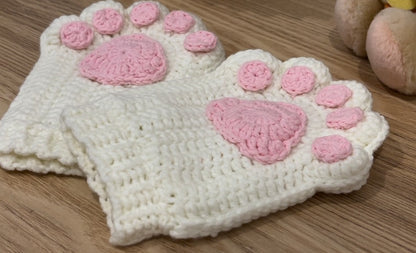 crochet cat glove