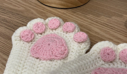 crochet cat glove