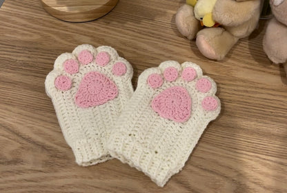 crochet cat glove