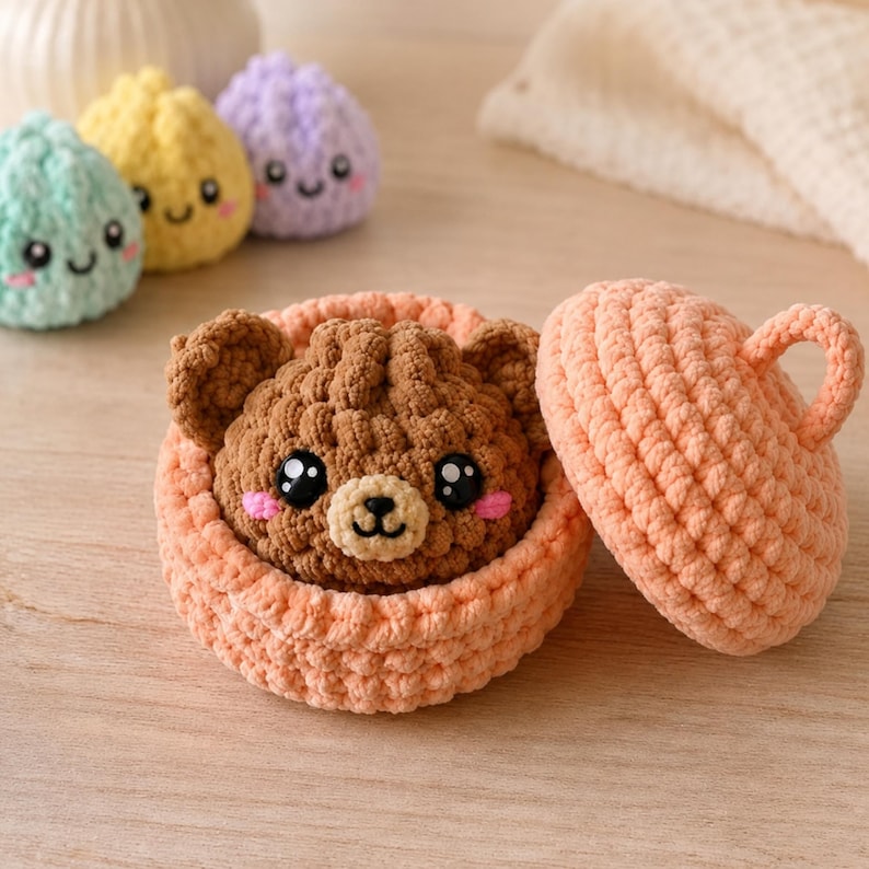 Dumplings & Steamer Crochet Pattern – Viral No-Sew Dumpling Amigurumi PDF Tutorial
