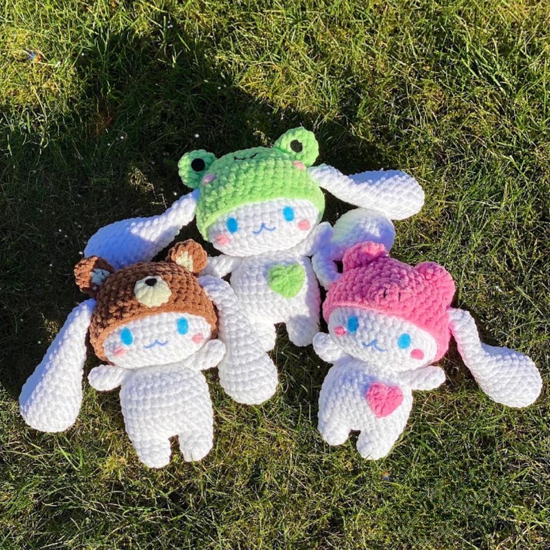 3 Cinnamoroll Crochet Patterns with video Tutoria
